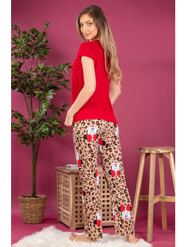 Pijama Dama MinniePrintOne Rosu